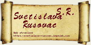 Svetislava Rusovac vizit kartica
